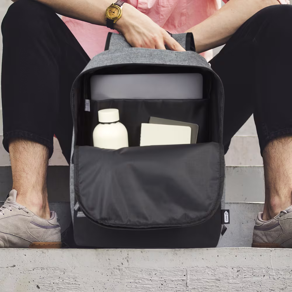 GRS Recycled Two-tone Laptop Backpack - Image 5